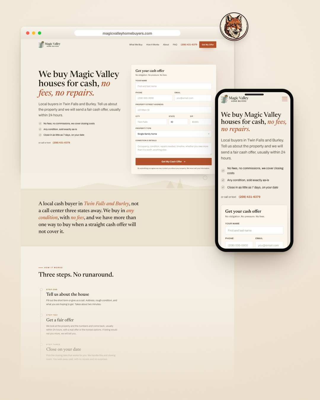 Website RankGrid built for a we-buy-houses investor