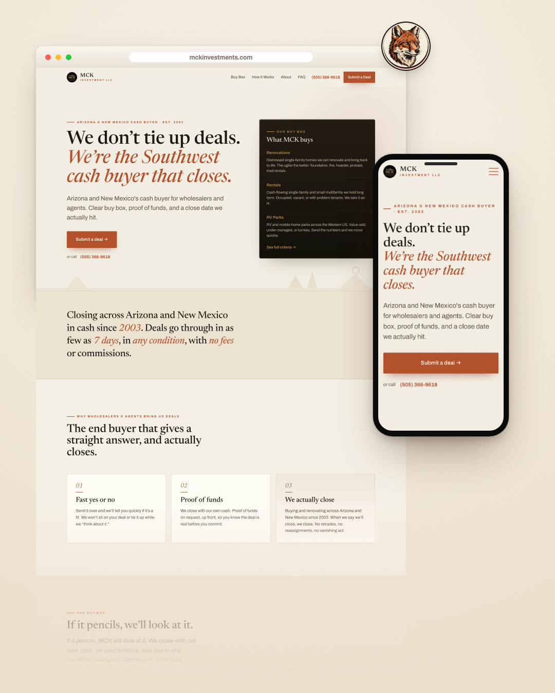 Website RankGrid built for a real estate investor